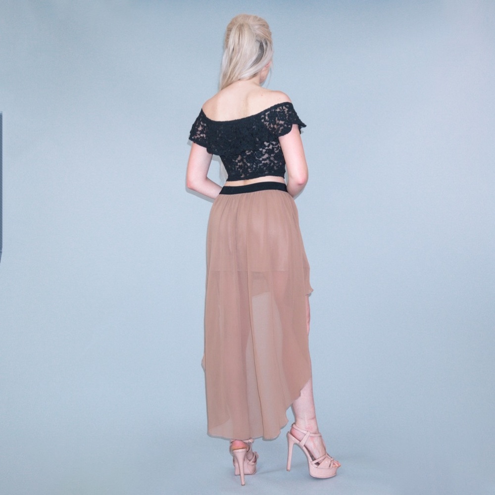 Neutral Boho High Low Skirt - Picture 8 of 8